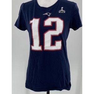 Nike Slim Fit New England Patriots Super Bowl XLIX  Tom Brady Women's Tee Small